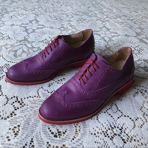 Cole Haan Purple and Red“Alisa” Wingtip Oxford
